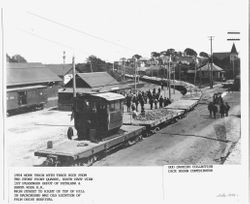 P&SR work train in Sebastopol hauling track rock from the Stony Point Quarry, 1904