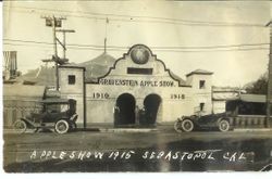 Sebastopol P&SR depot with a thank you message on the verso to Lea (Elizabeth) Perry from WSCHS co-president Jann Kalbaugh dated April 15, 1993