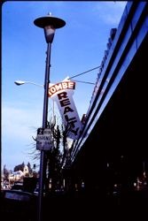 Tombe Realty sign on the east side of North Main Street in Sebastopol, California, February 1977