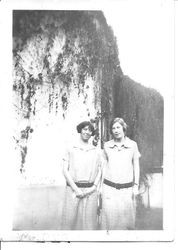 Mildred and Myrtle Kingwell, twin sisters and daughters of Benjamin Rowe Kingwell and Josephine (Jessie) Beedle Kingwell, about 1930