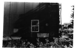 P&SR (Petaluma and Santa Rosa) railroad box car put in place behind the Sebastopol P&SR railroad depot that has become the West County Museum run by the Western Sonoma County Historical Society