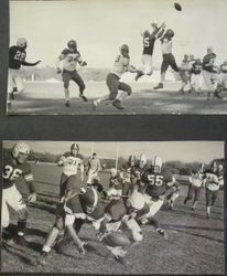 Analy vs Vallejo at Analy, Friday, October 21st, 1949--two photos of the game in play