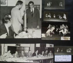 Analy High School football Awards dinner, 1952 and Analy vs. Tamalpais High