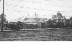 Exhibit tent at Sebastopol's 1910 Gravenstein Apple Show