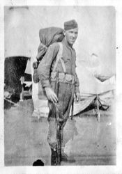 Karl Asman in the 115 Engineers, Co. D, at Camp Kearny, California, 1917