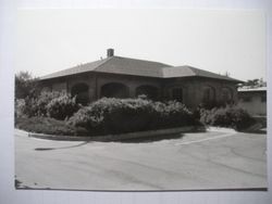 P&SR railroad depot at 261 South Main Street, Sebastopol, California, when it housed Clarmark Florist, September 8, 1988