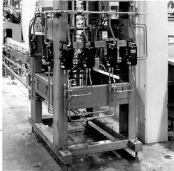 Apple processing equipment at the Sebastopol Apple Growers Cooperative Plant 6, 1980