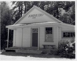 Jonive School (established in 1885) in the redwoods on Jonive Road, Sebastopol, California