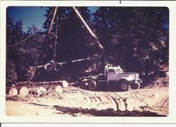 Adrien McDowell's Diamond "T" truck loading trailer for another load