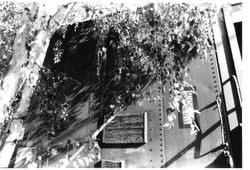 P&SR (Petaluma and Santa Rosa) railroad box car put in place behind the Sebastopol P&SR railroad depot that has become the West County Museum run by the Western Sonoma County Historical Society