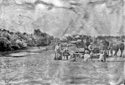 Riddell family picnic on the Russian River, 1908