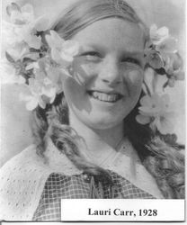 Laurie Carr, age 10, Sebastopol's 1928 Apple Blossom Queen