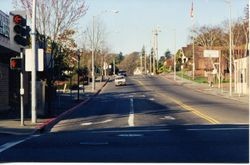 Sebastopol, California, looking west on Bodega Avenue from near the intersection with Main Street, about 2000