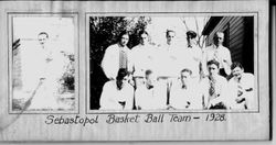 Coach Frank Leone and the 1928 Analy High School basketball team