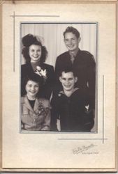 Elaine DeSilva, Delores DeSilva, Jerry Higgins and Don Higgins, 1940s