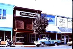 Unique Boutique shop on North Main Street, Sebastopol, California, after the faade was redone, 1977