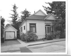 1905 Queen Anne cottage house in the Calder Addition, at 7125 Willow Street, Sebastopol, California, 1993