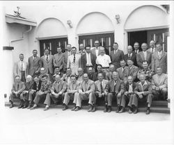 1952 Sebastopol Rotary Club in front of Chamber of Commerce building