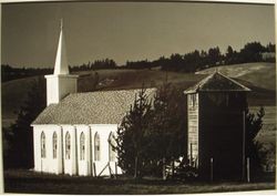 St. Teresa Church in the town of Bodega seen from the rear in 1976