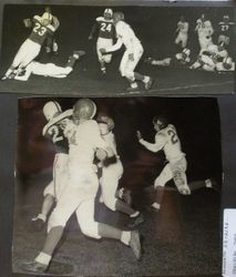 Analy High School football, fall 1952--the Analy Tigers vs Petaluma Friday night October 31, 1952