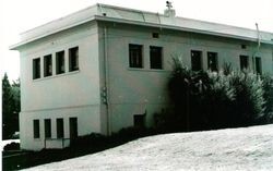 Sebastopol Carnegie library, located at 7140 Bodega Highway, corner of Bodega and North High Street--north view