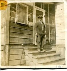 Patrick Aiden Furlong on the steps of the house located at 10331 Occidental Road, Sebastopol, California