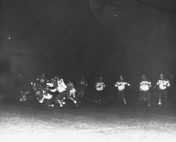 Analy High School night football game in 1950--Analy vs Petaluma