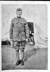 Karl Asman in the 115 Engineers, Co. D, at Camp Kearny, California, 1917