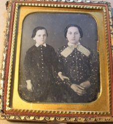 Portrait of an unidentified woman and her son, about 1870s?