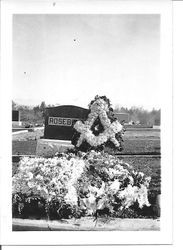 Gravesite of George Emerson Rosebrook, December 1933 at the Masonic Cemetery (currently Sebastopol Memorial Lawn) in Sebastopol