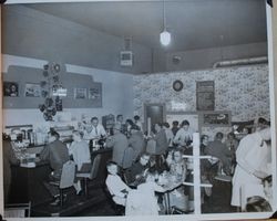 Sebastopol Lions Club Pancake Day at Johnny and Anne's Restaurant, about 1955 (Sebastopol Lions Club scrapbook photo)