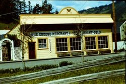 1976 constructed building housing The Cheese Merchant, restaurant and deli, in Duncans Mills, California