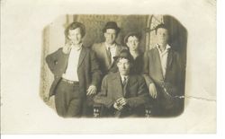 Group of five unidentified West County men, 1910s