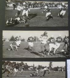 Analy vs Vallejo at Analy, Friday, October 21st, 1949--three photos of the game in play