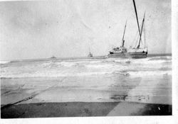 Bodega Bay North Beach wreckage of the Newberg that occurred October 8, 1918