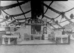 Gravenstein Apple Show display, 1930s of Standard Oil's Flamo propane products