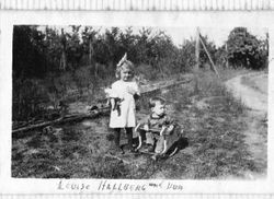 Louise and Don Hallberg, children of Alfred and Della Wirts Hallberg