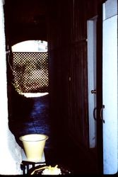 Interior of the P&SR depot (and former Clarmark Flower shop) at 261 South Main Street just prior to the restoration of the depot as the West County Museum, October 1990