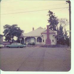 Queen Anne house at 7245 Wilton Avenue in Sebastopol built about 1899, photographed about 1960-70s