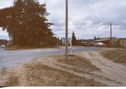 Hallberg Apple Farm roadside stand sign along Gravenstein Highway North (Highway 116), Sebastopol, California, 1979