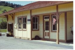 Duncans Mills train depot, Duncans Mills, California, about 1983