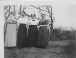 Four of the five daughters of Isaac W. and Mary Sullivan, about 1915--Sophronia Clementine Street, Amanda Gailliard, Letha J. Coyan and Minerva (Nerva) Ann Newell