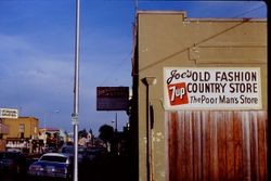 Joe's Budget Store at the corner of South Main and Burnett Street in 1977