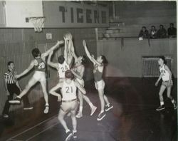 Analy High School Tigers basketball 1952--home game at Analy with Napa