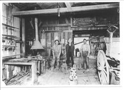 Interior of Berry's Livery Stable, 1880s