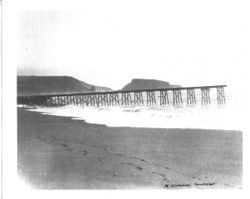 Start of a jetty at the mouth of the Russian River