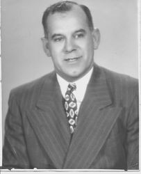 Studio portrait of unidentified man, about 1950