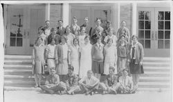 Analy Union High School 1927 yearbook, The Azalea, photo of the Cafeteria Staff with Irene Davis, Manager