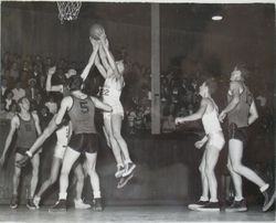 Analy High School basketball B team of 1949-50--Analy Tigers vs Santa Rosa