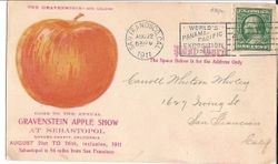 1911 postcard advertising the Gravenstein Apple Show